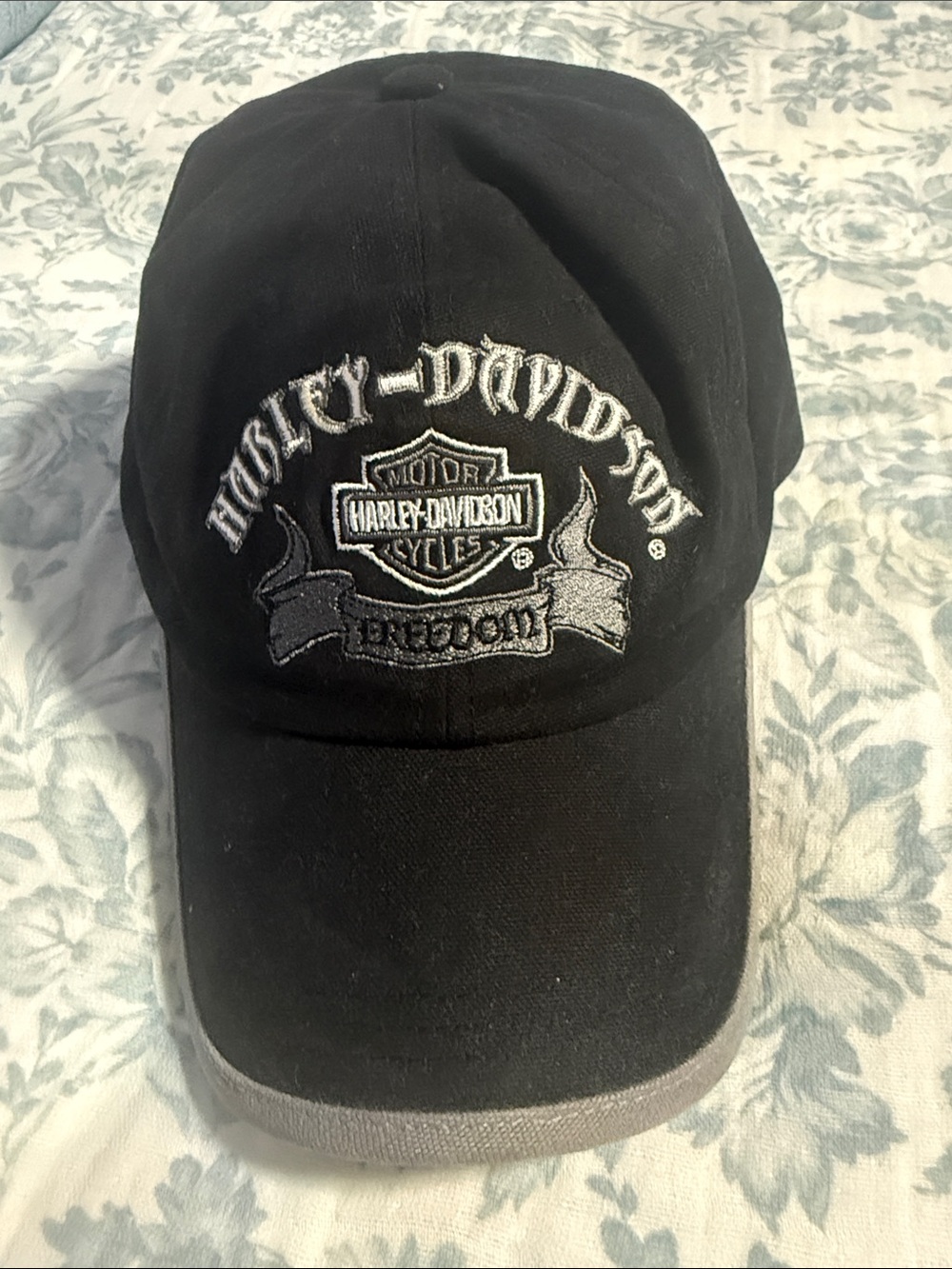 Harley-Davidson Black and Gray Embroidered Freedom Cap